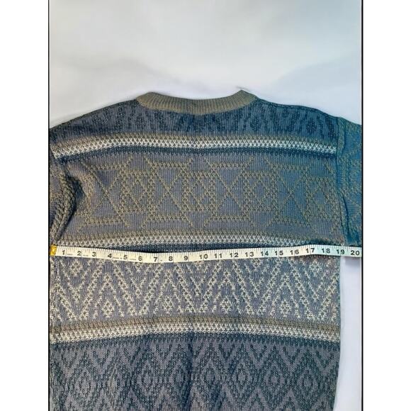 SATURDAYS NYC Men's Ski Sweater, Vintage Nordic Geometric Pattern Pullover Sz S - Picture 4 of 5